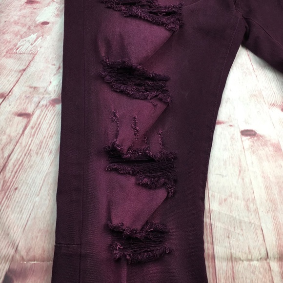➡️GOLDEN Distressed Slim Straight in Purple Size 38x33” - Picture 13 of 16